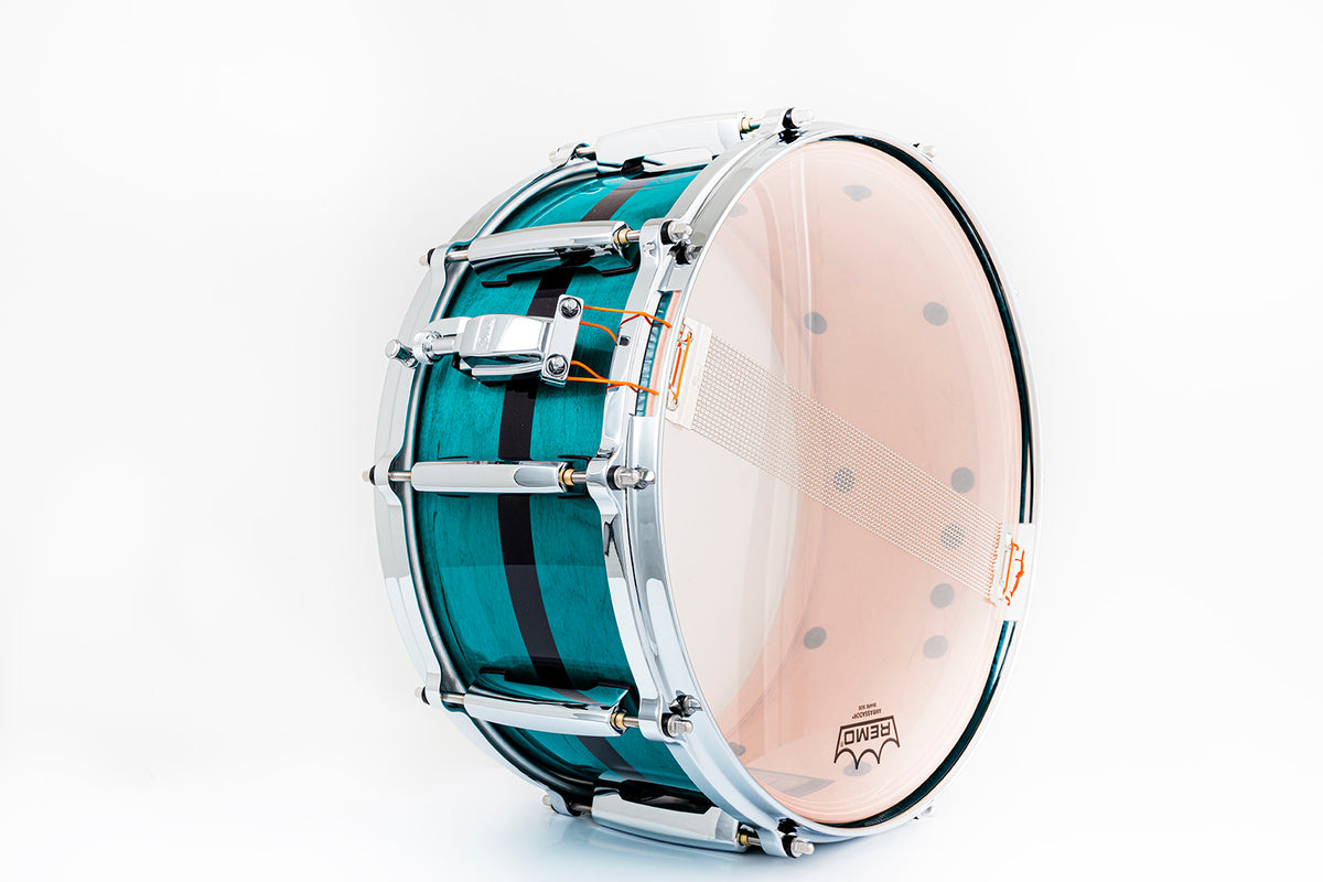 Masters Maple Pure 14X6,5 Aqua Turquesa às Riscas