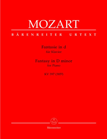 Mozart W.a. - Fantaisie En Re Mineur KV 397 (385G) - Piano