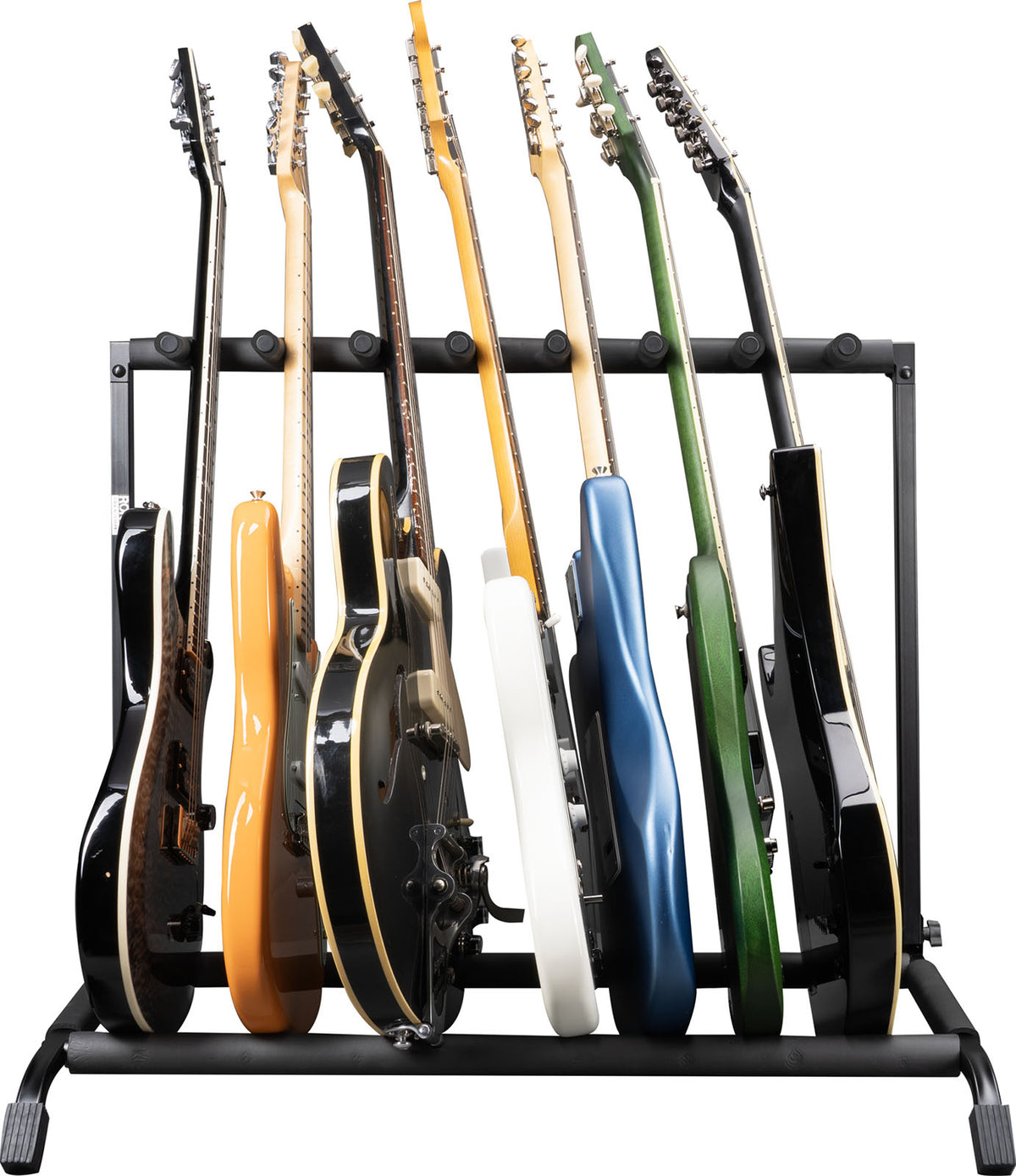 Suporte dobrável e retrátil para 7 guitarras