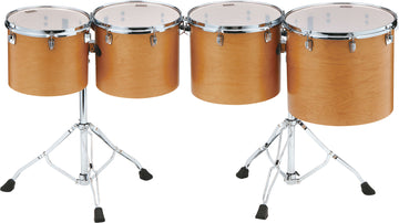 LOW-PITCHED 4PC SINGLE HEAD CONCERT TOM SET VINTAGE ANTIQUE MAPLE