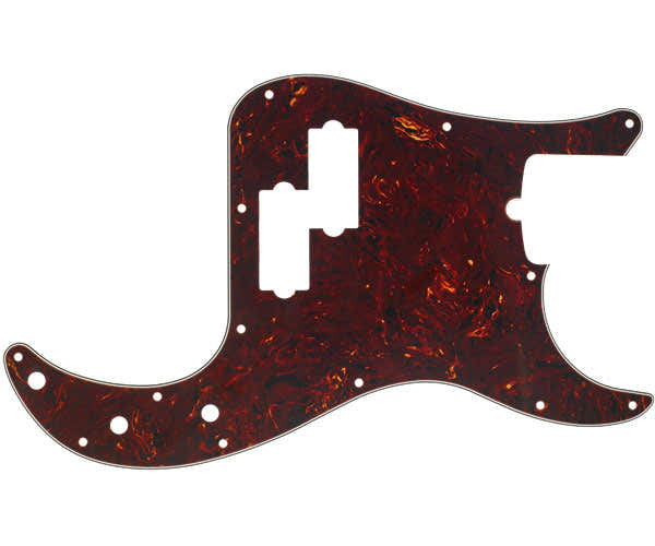PICKGUARD PRECISION BASS 13-HOLE MOUNT (WITH TRUSS ROD NOTCH) TORTOISE SHELL 4-PLY