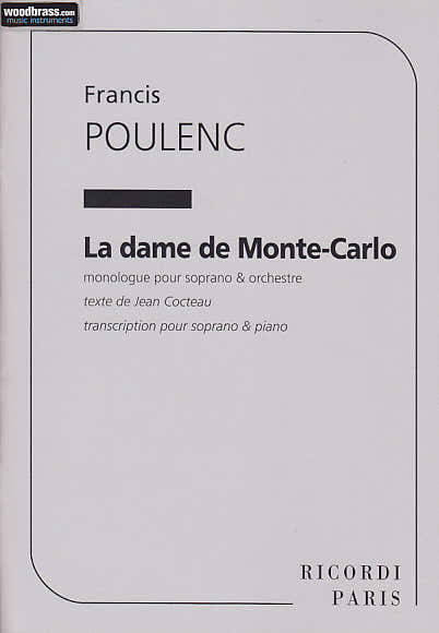 Poulenc Francis - La Dame De MONTE-carlo (chant Soprano et Piano)