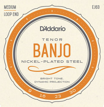 EJ63 Tenor Banjo Cordas Níquel 9-30