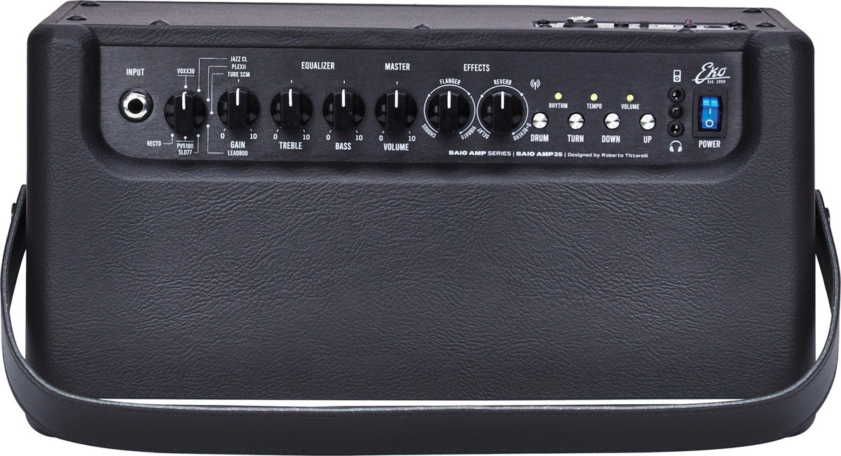 BAIO Amp 25 - ampli compacto com modelações + efeitos + bateria + Bluetooth