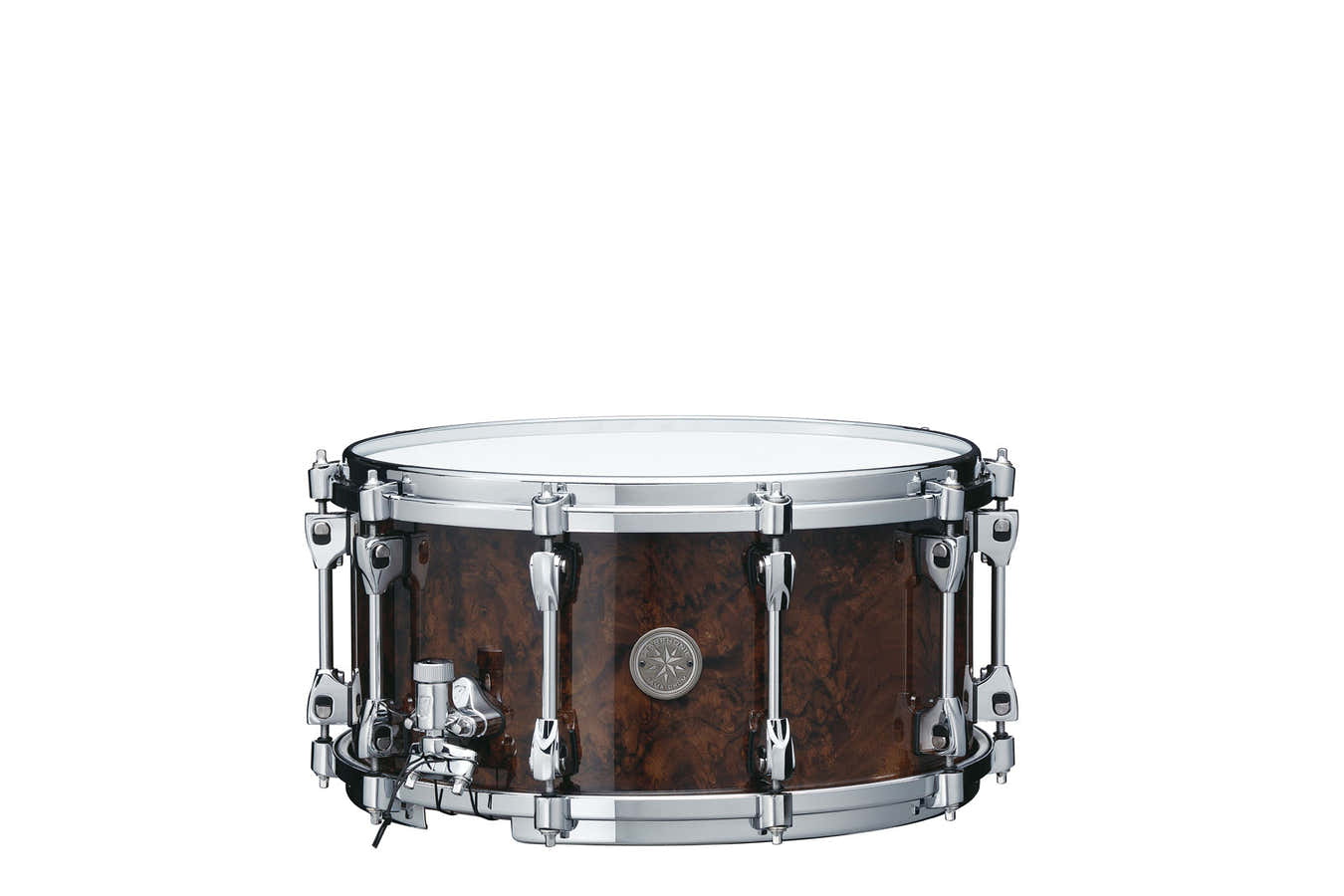 STARPHONIC WALNUT 14"X7" SNARE DRUM GLOSS BLACK WALNUT BURL