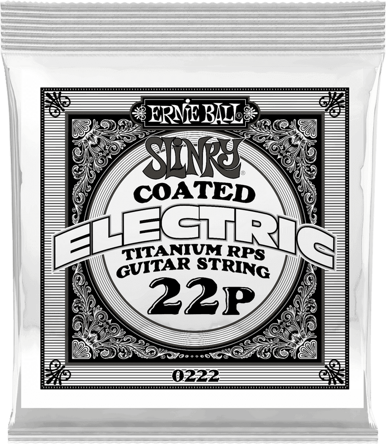 .022 SLINKY COATED TITANIUM REINFORCED PLAIN ELECTRIC GUITAR STRINGS