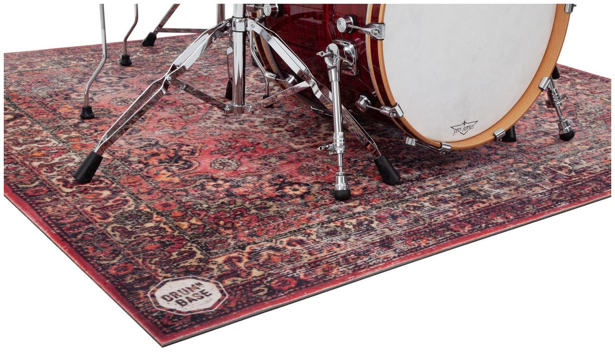 Suspensà£o Livre & Reduçà£o de Ruà­do de Impacto de 27dB - Tapete de Bateria 1.85 x 1.65m - Vermelho Persa Desgastado