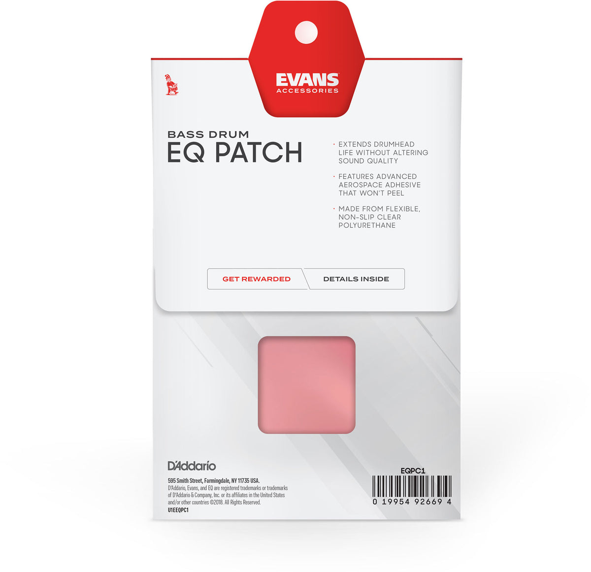EQPC1 - Patch Para Pedal Simples EQ Plástico Translúcido