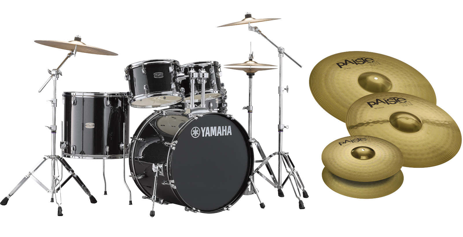 Rydeen 22 Purpurina preta + HW680W + Paiste 101