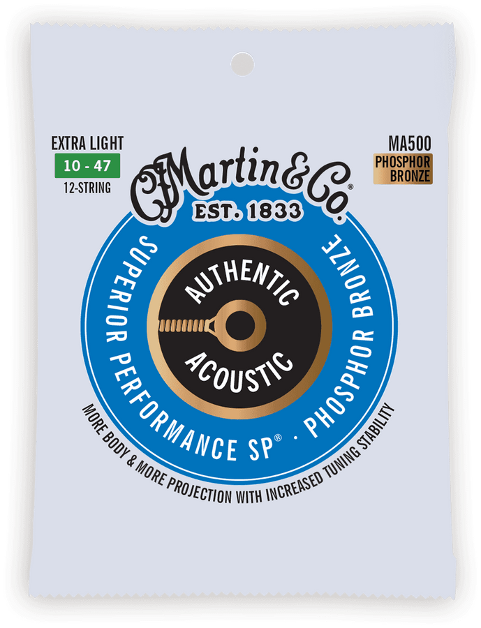 MA500 AUTHENTIC SP EXTRA LIGHT 92/8 PHOSPHOR BRONZE EX. LIGHT 10-14-23-30-39-47 12 STRINGS