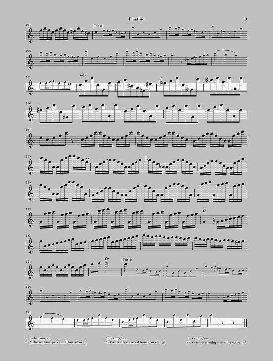 Vivaldi A. - Concerto para flautino (flauta de bisel/flauta) e orquestra em Do maior Op. 44 11 Rv 443