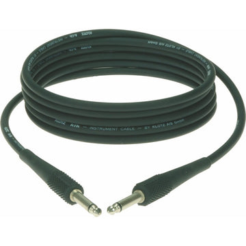 KIK INSTRUMENT CABLE BLACK 1,5M JACK 2P - JACK 2P METAL