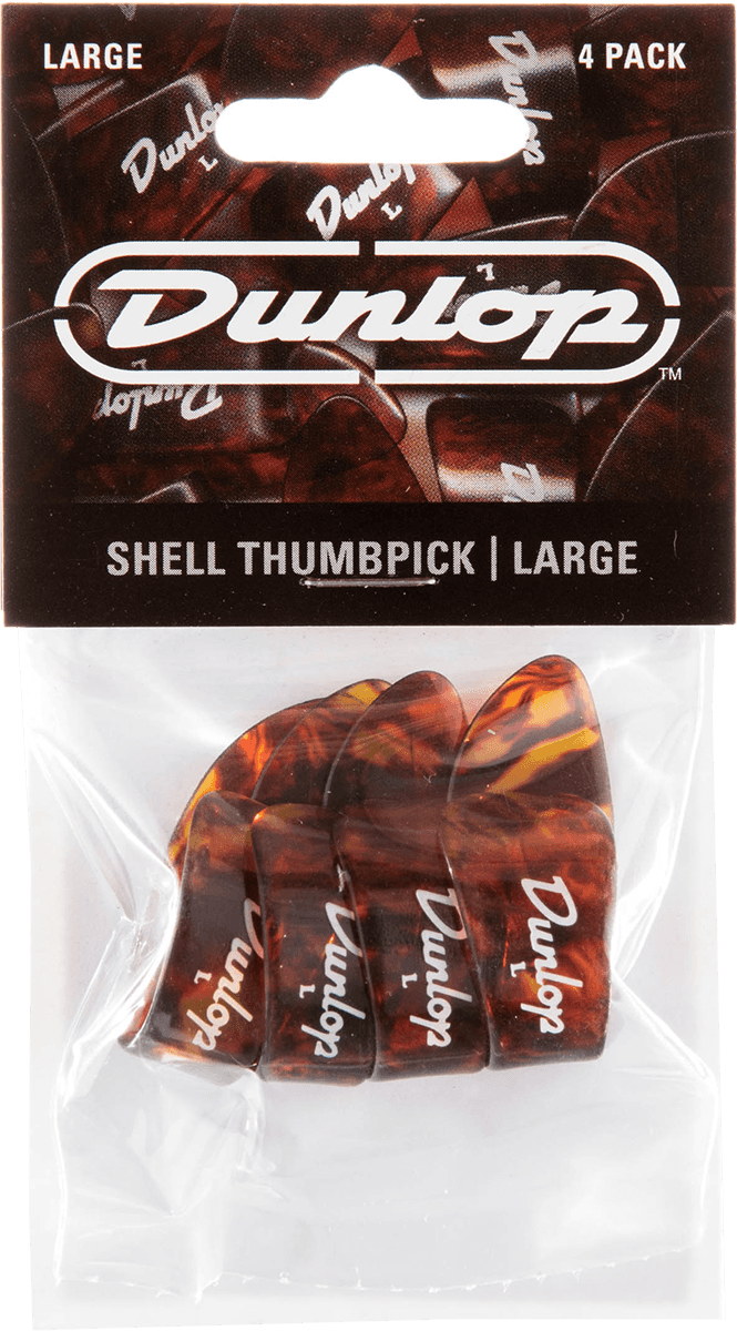 Dunlop 4 x Palhetas De Polegar De Concha Grandes