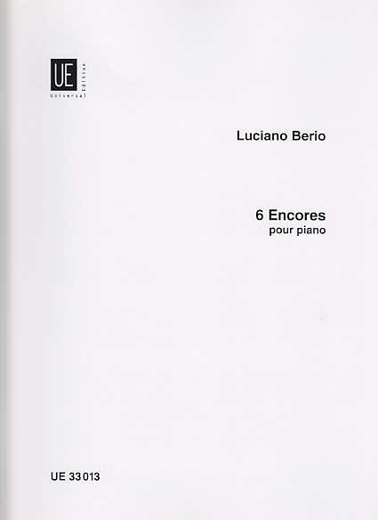 Berio L. - 6 Encores - Piano