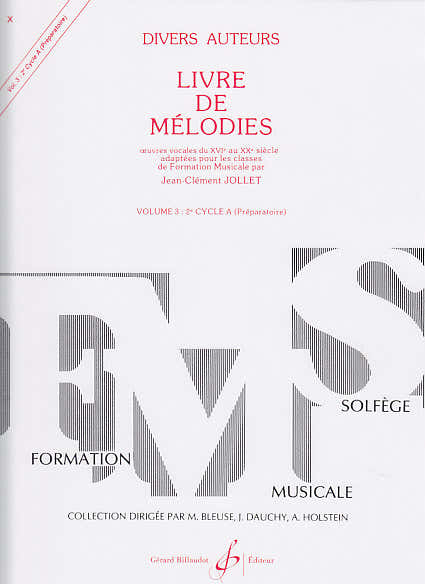 Jollet JEAN-clement - Livre De Mélodies Vol.3