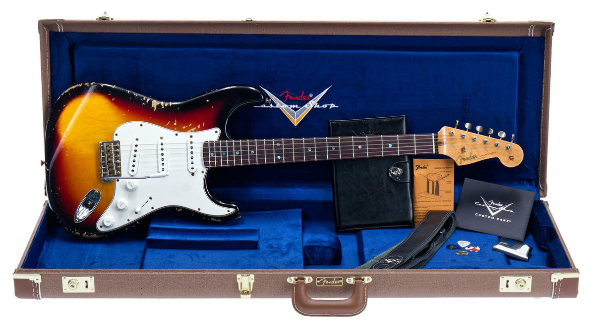 60 Stratocaster Heavy Relic Rw Sunburst de 3 cores