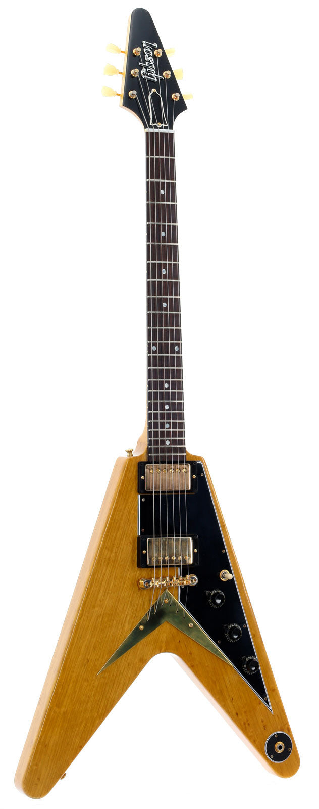 Flying V Korina 1958 Escudo preto Natural CS HRC #82997