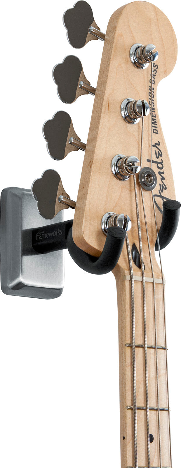 Suporte de parede para guitarra placa de cromo acetinado