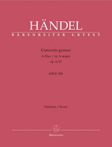 Händel G. F. - Conc. Grosso op.6/11A-dur - Partitura