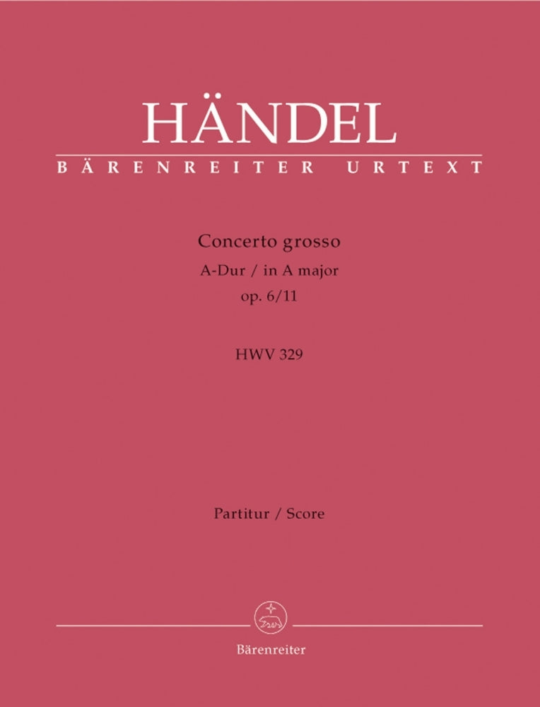 Händel G. F. - Conc. Grosso op.6/11A-dur - Partitura