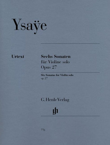 Ysaye E. - Seis sonatas para violino solo Op. 27