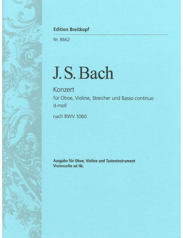 J.S. - Concerto em Re menor Bwv 1060 Violino Oboé Piano