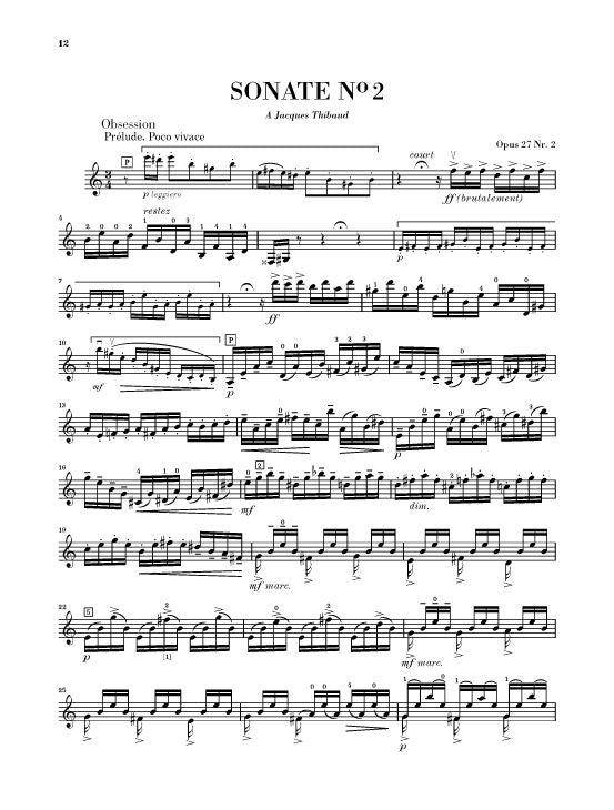 Ysaye E. - Seis sonatas para violino solo Op. 27