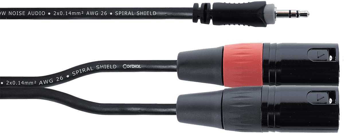 Cabo Y Mini-jack Estéreo / 2 XLR Macho 1,5 M