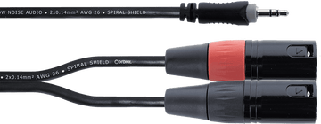Cabo Y Mini-jack Estéreo / 2 XLR Macho 1,5 M