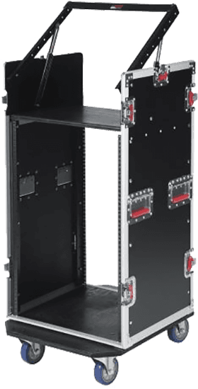 WOOD G-TOWER 10U X 16U WITH CASTERS