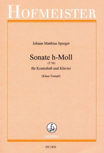 SPERGER J.M. - SONATE H-MOLL - CONTREBASSE & PIANO