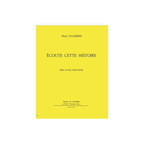 Classens - Ecoute Cette Histoire - Piano