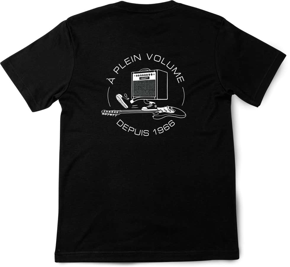 Black T-Shirt White Classic Logo XL-Size