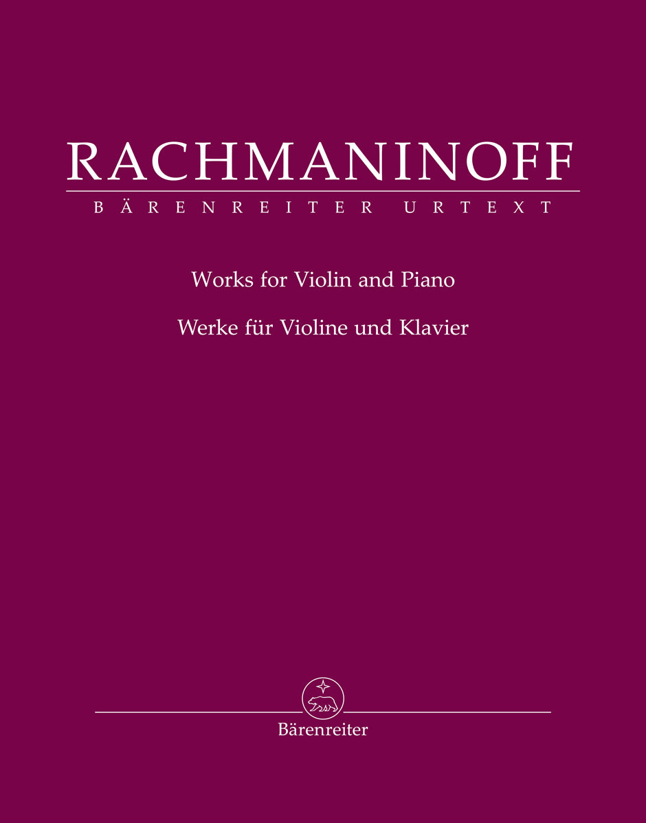 Rachmaninoff Sergei - Works for Violin & Piano