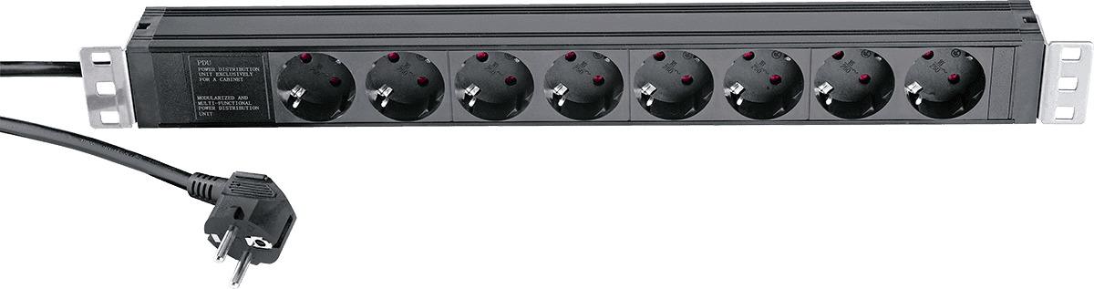 K&M 19" 230V RACK-MOUNTED POWER SOCKET 8 SOCKETS