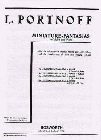 Portnoff - Faisie Russe N°4 - Violino,Piano