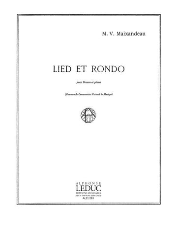 Maixandeau M.V. - Lied et Rondo -basson et Piano