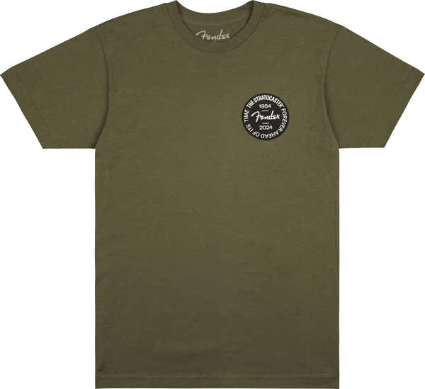 Stratocaster 70Th Anni Badge Tee Olive Xl
