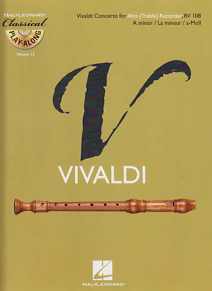 VIVALDI A. - CONCERTO EN LA MINEUR RV 108 + CD - FLUTE A BEC ALTO
