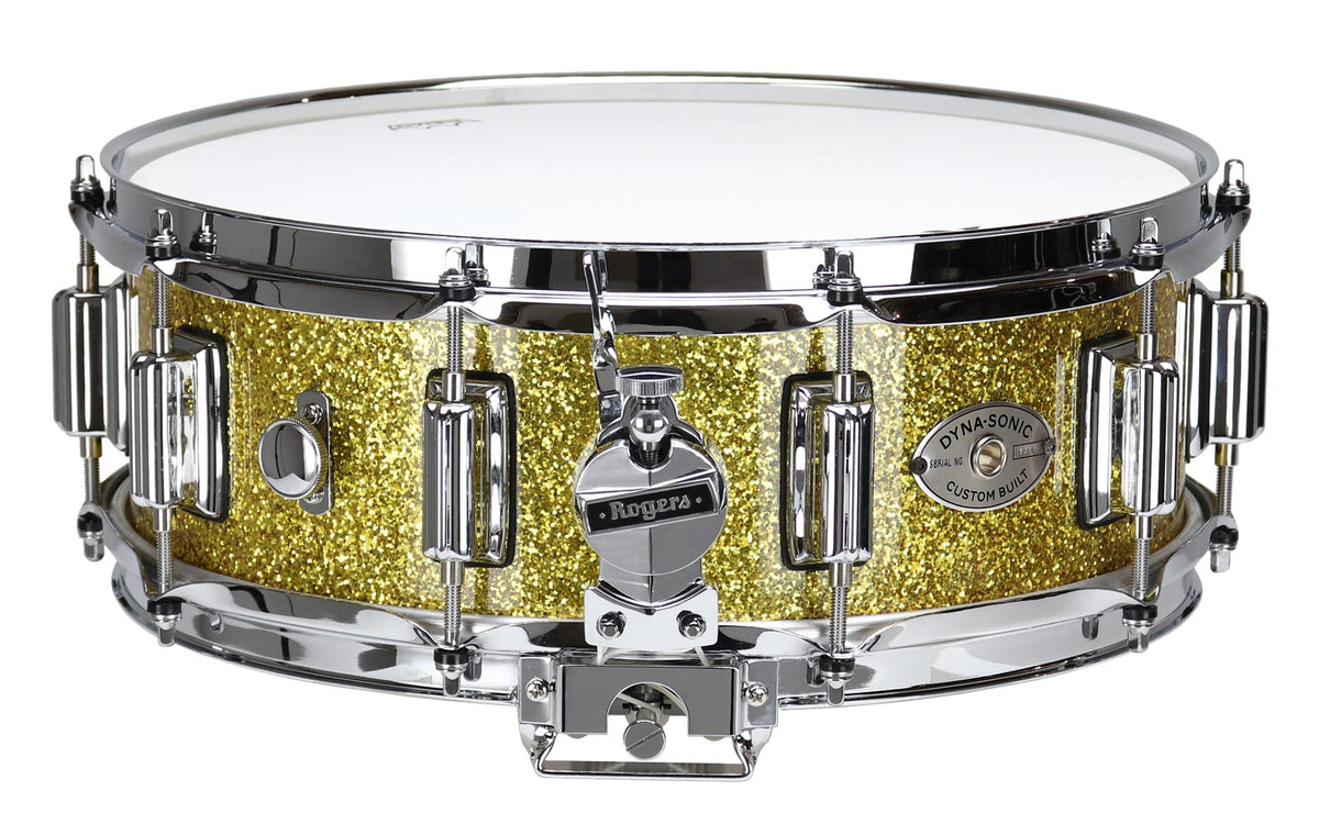 Rogers Drums 14" X 5" DYNA-SONIC 36-GSL GOLD SPARKLE - BEAVERTAIL