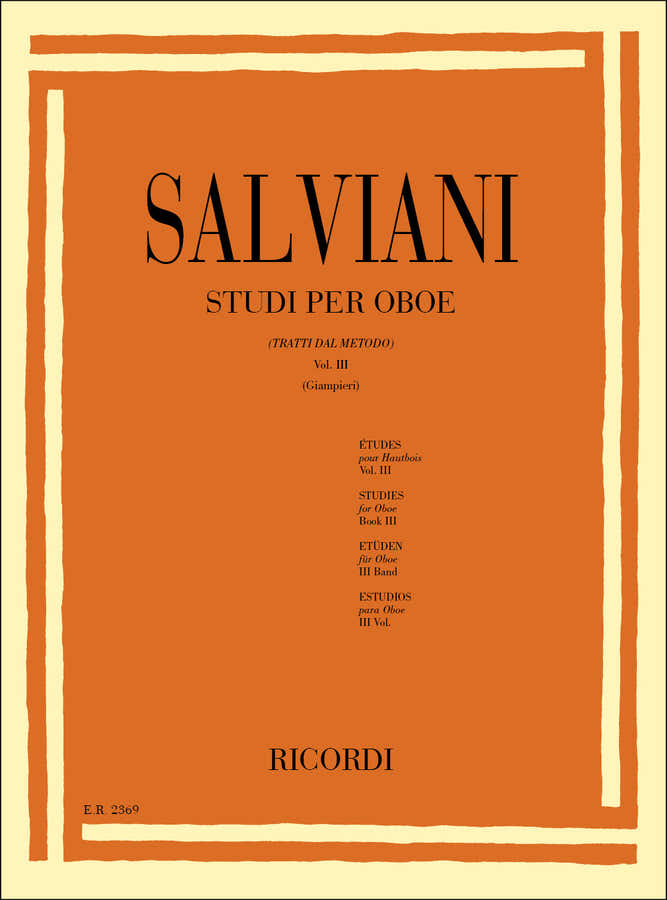 Studi Per Oboe (Tratti Dal Metodo) Vol. III
