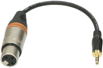 XLR-FP3.5 XLR F-JACK 3,5 ST. ADAPT. 0,2M XLR3P F KLOTZ - JACK 3P 6,35MM