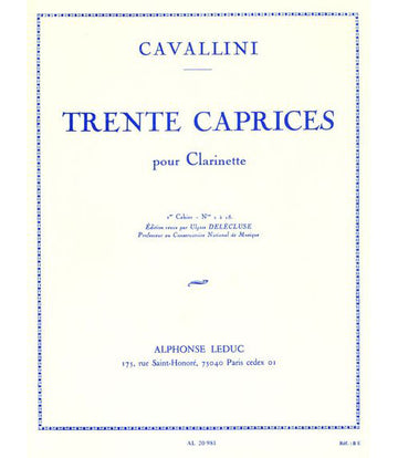 CAVALLINI E. - 30 CAPRICHOS VOLUME 1 (1 A 18) - CLARINETE