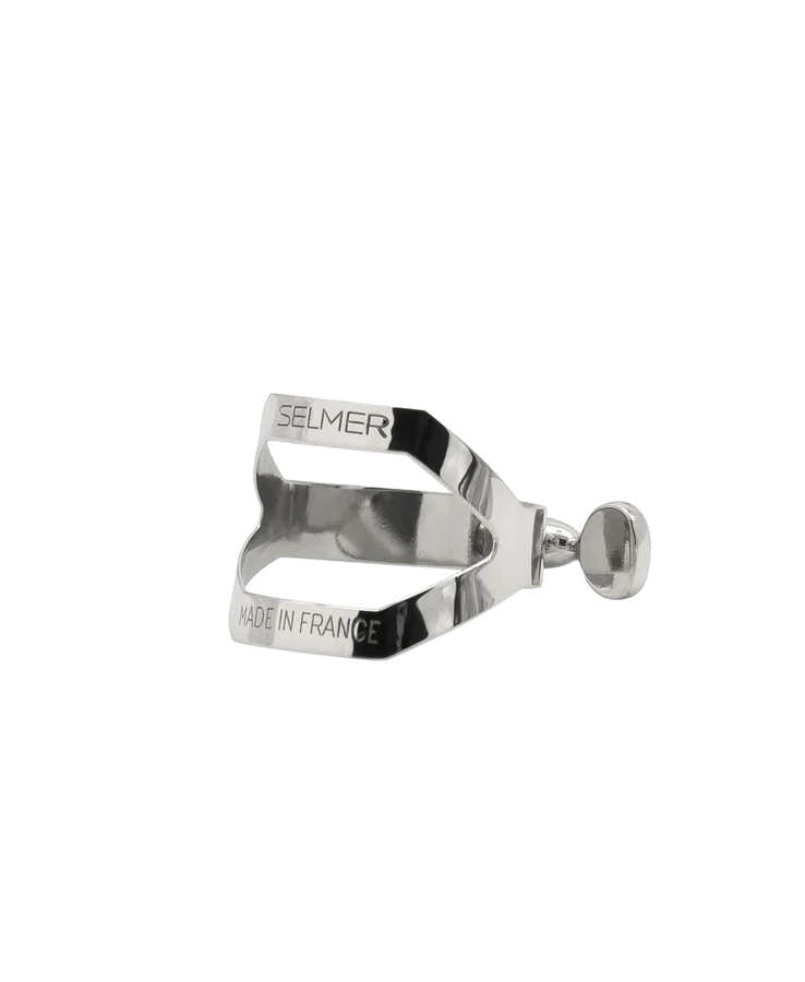 ABRAÇADEIRA DE SAXOFONE TENOR PRATEADA (BOQUILHA DE EBONITE)