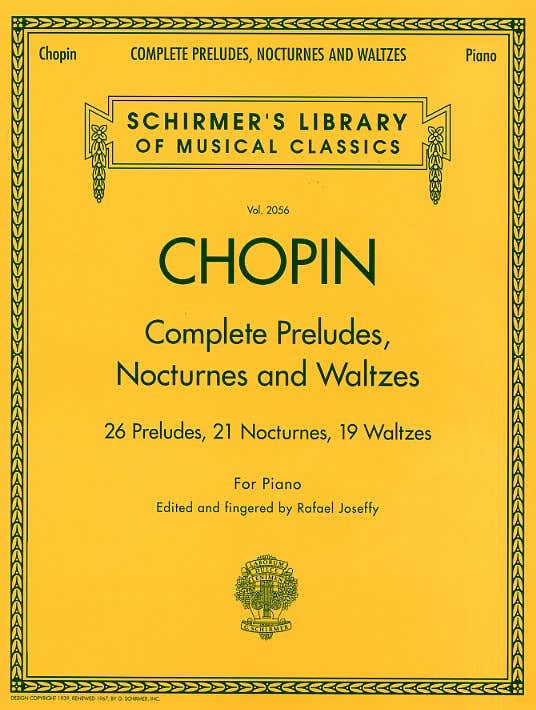 Frederic Chopin Complete Preludes Nocturnes And Waltzes - Piano Solo
