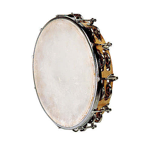 Pandeireta Pele Natural - 25 CM + Pratinhos