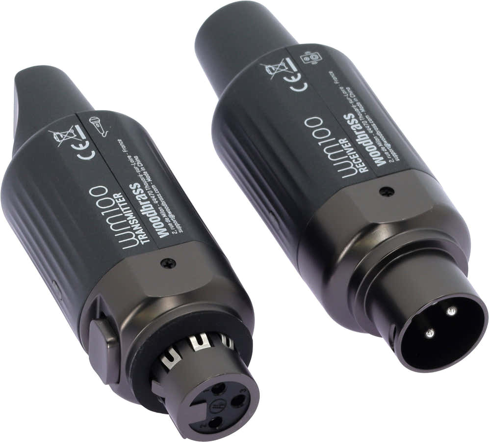 WM100 Sistema Sem Fios UHF Plug-in Para Microfone Dinâmico