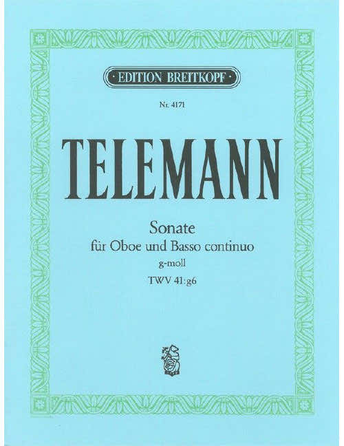 Telemann - Sonata In G Minor TWV 41:G6 TWV 41:G6 - Hautbois et Basso Continuo