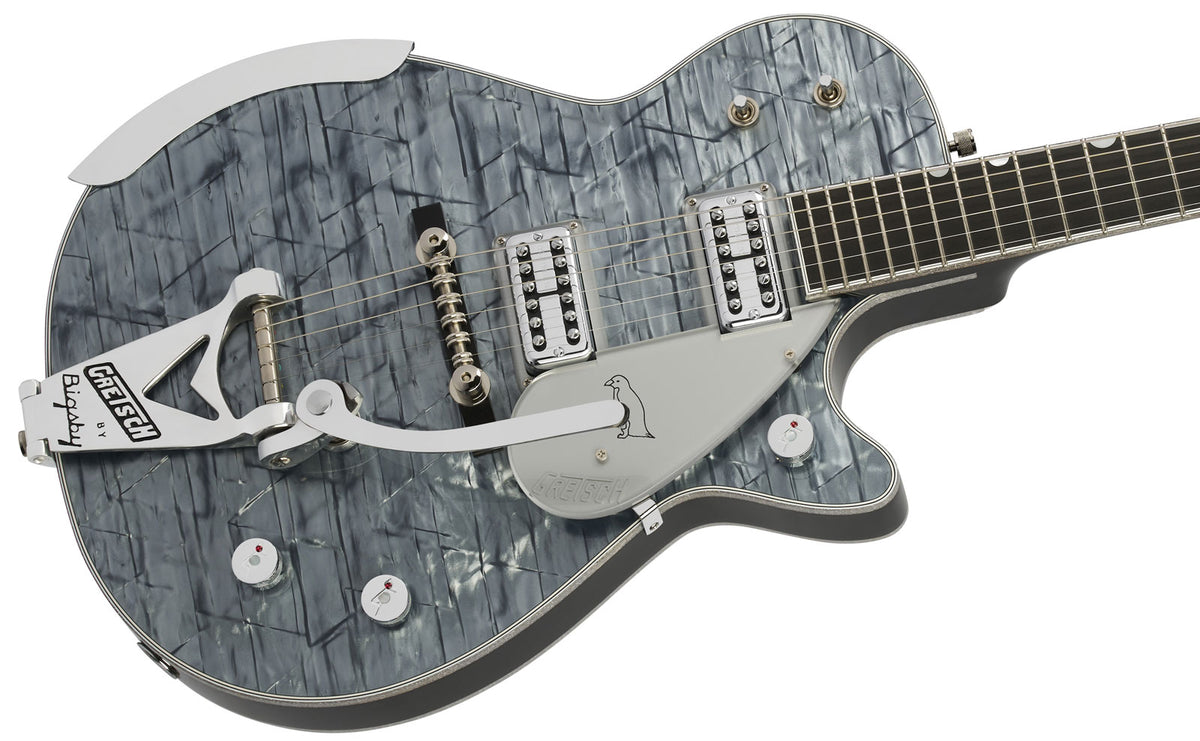 G6134T-58 LTD Penguin String-Thru Bigsby Ebo Azul-claro perolado