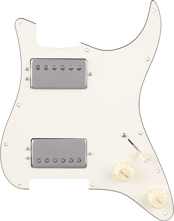 Escudo Strat pré-cablado Quadra Tap HH Pergaminho 11 furos PG